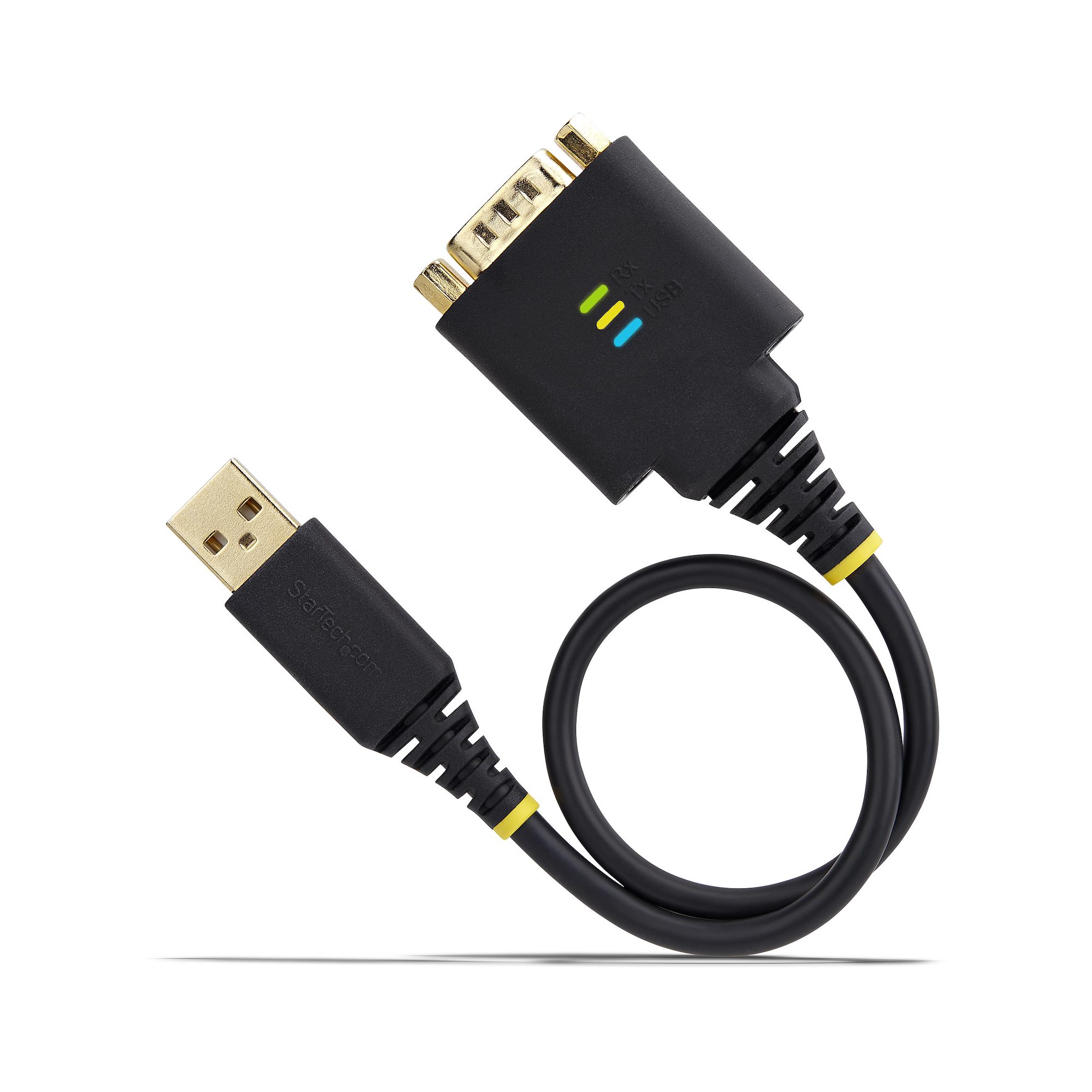STARTECHCOM 30cm USB auf Seriell Adapter COMRetention FTDI USBA zu DB9 Kabel USB RS232 Wechselbare SchraubenMuttern