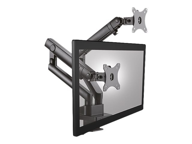 ICY BOX IB-MS314-T Monitorstaender mit Tischhalterung fuer zwei Monitore bis zu 81cm 32Zoll VESA Adapter Easy Cable Management