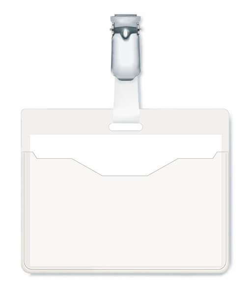 25 DURABLE Namensschilder mit Clip 9,0 x 6,0 cm