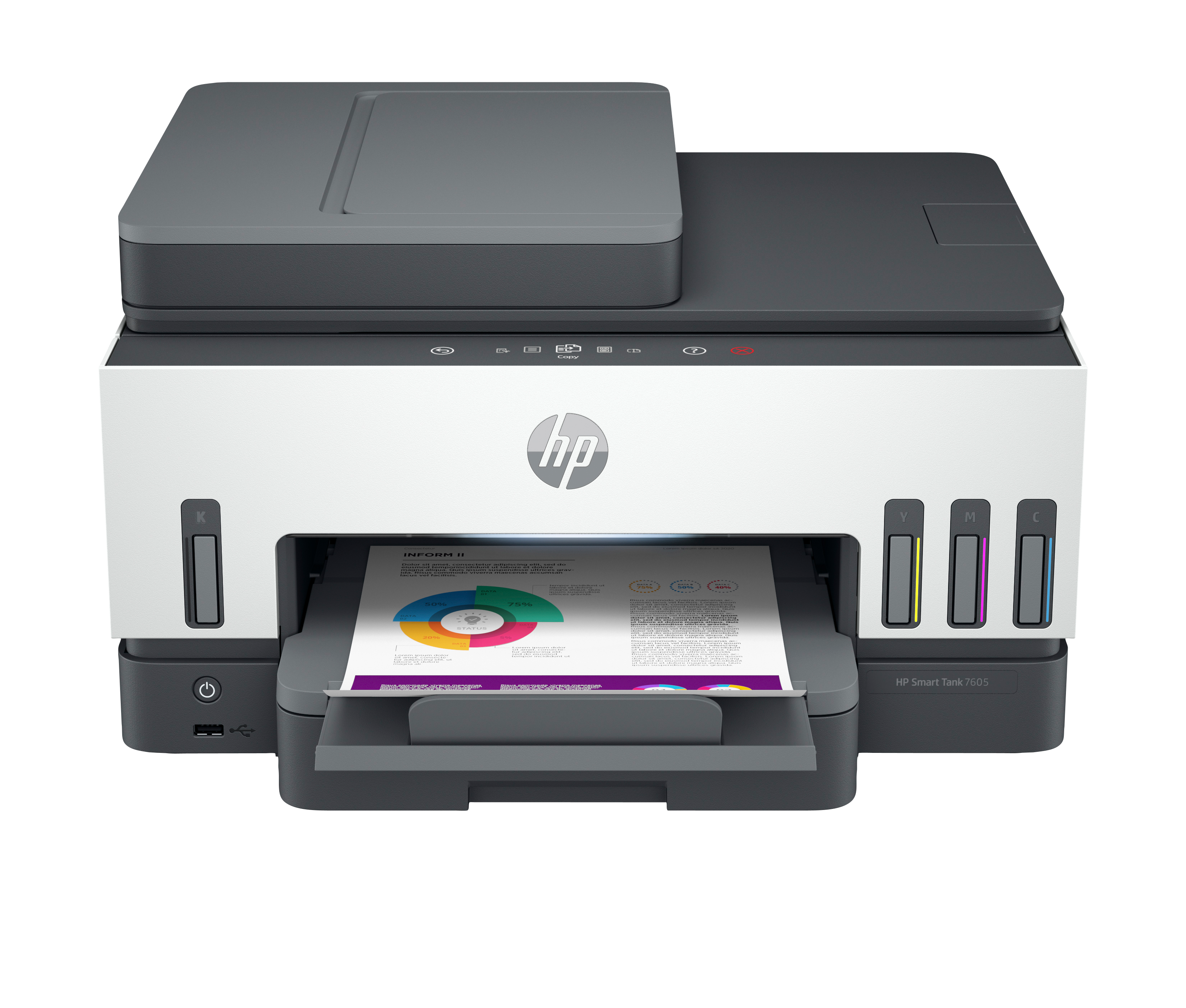 HP Smart Tank 7605 4 in 1 TintenstrahlMultifunktionsdrucker grau