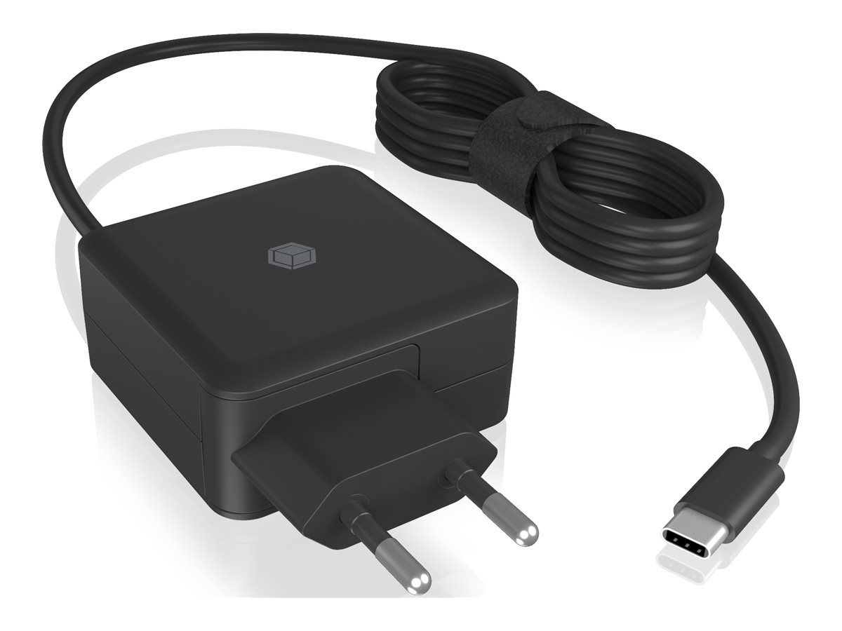 ICY BOX IB-PS111-PD USB Type-C Charger mit USB Power Delivery 3.0 bis zu 65W kompatibel mit allen gaengigen Mobilgeraeten