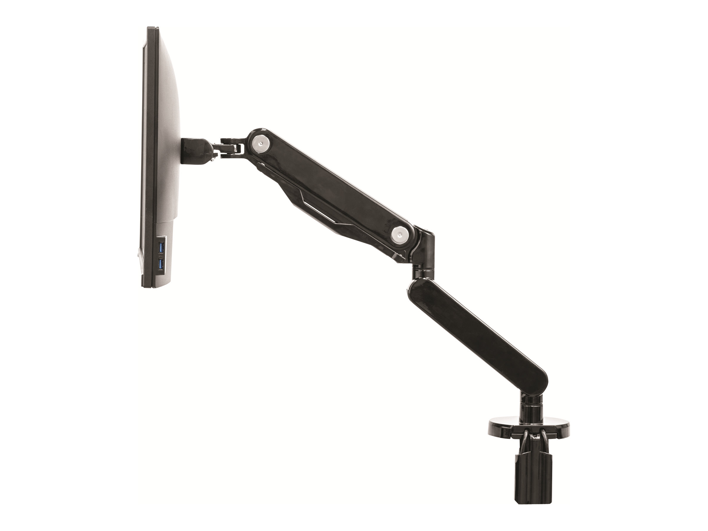 Fellowes Monitor-Halterung Platinum Series 8043301 schwarz fÃ¼r 1 Monitor, Tischklemme, Tischbohrung