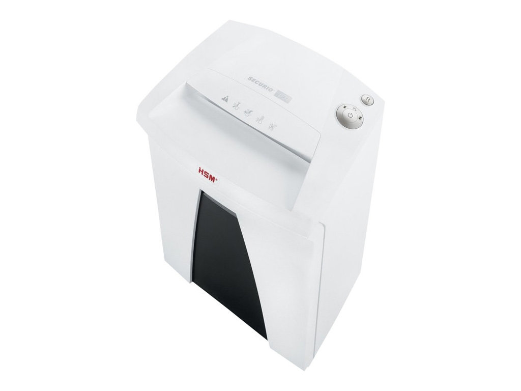 HSM SECURIO B24 Aktenvernichter mit Streifenschnitt P-2, 3,9 mm, bis 21 Blatt, weiss HSM SECURIO B24 Aktenvernichter mit Streifenschnitt P-2, 3,9 mm, bis 21 Blatt, weiss