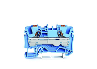 Wago Durchgangsklemme 2Leiter Druecker 6qmm blau