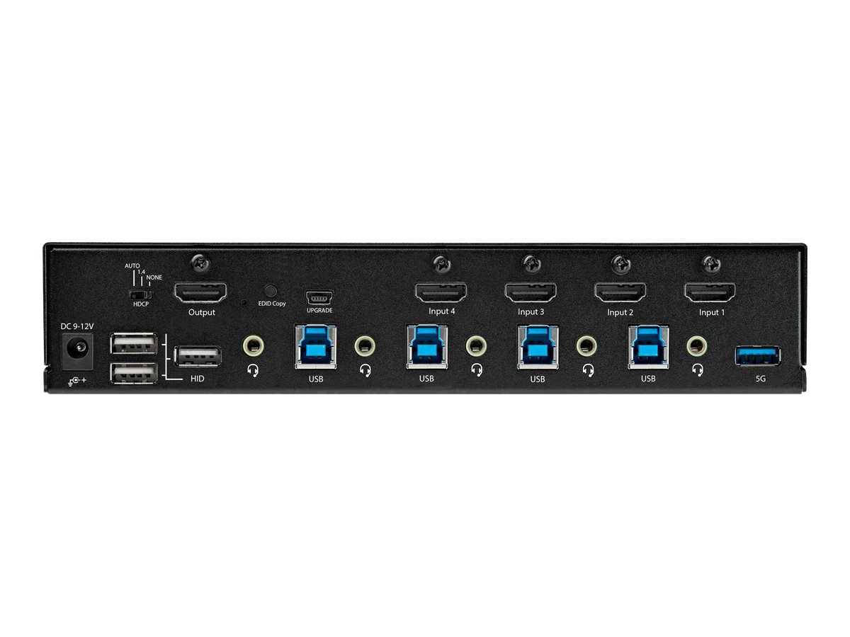 STARTECH.COM 4 Port HDMI KVM-Switch - 4K 60Hz Ultra HD HDR - HDMI 2.0 KVM Umschalter - HDCP 2.2 EDID Audio