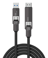 4smarts USB4 HDMI Kabel ComboCord 240W 15m, schwarz