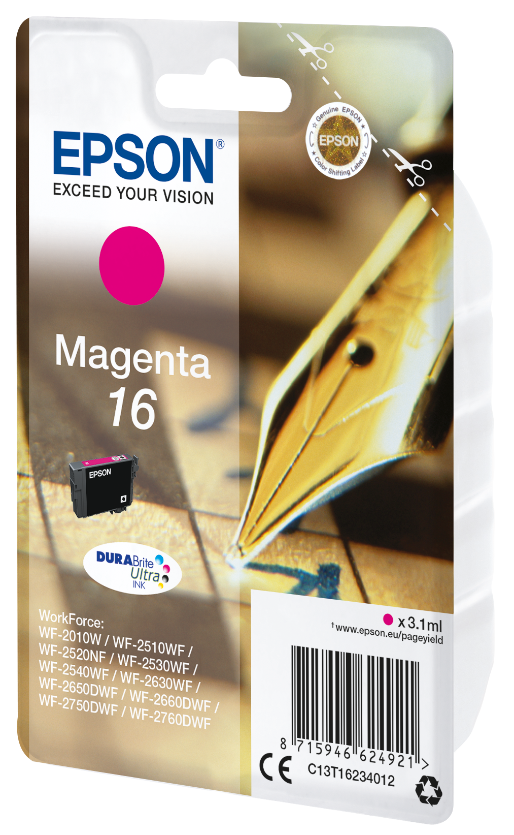 C13T16234012 EPSON WF Tinte magenta ST