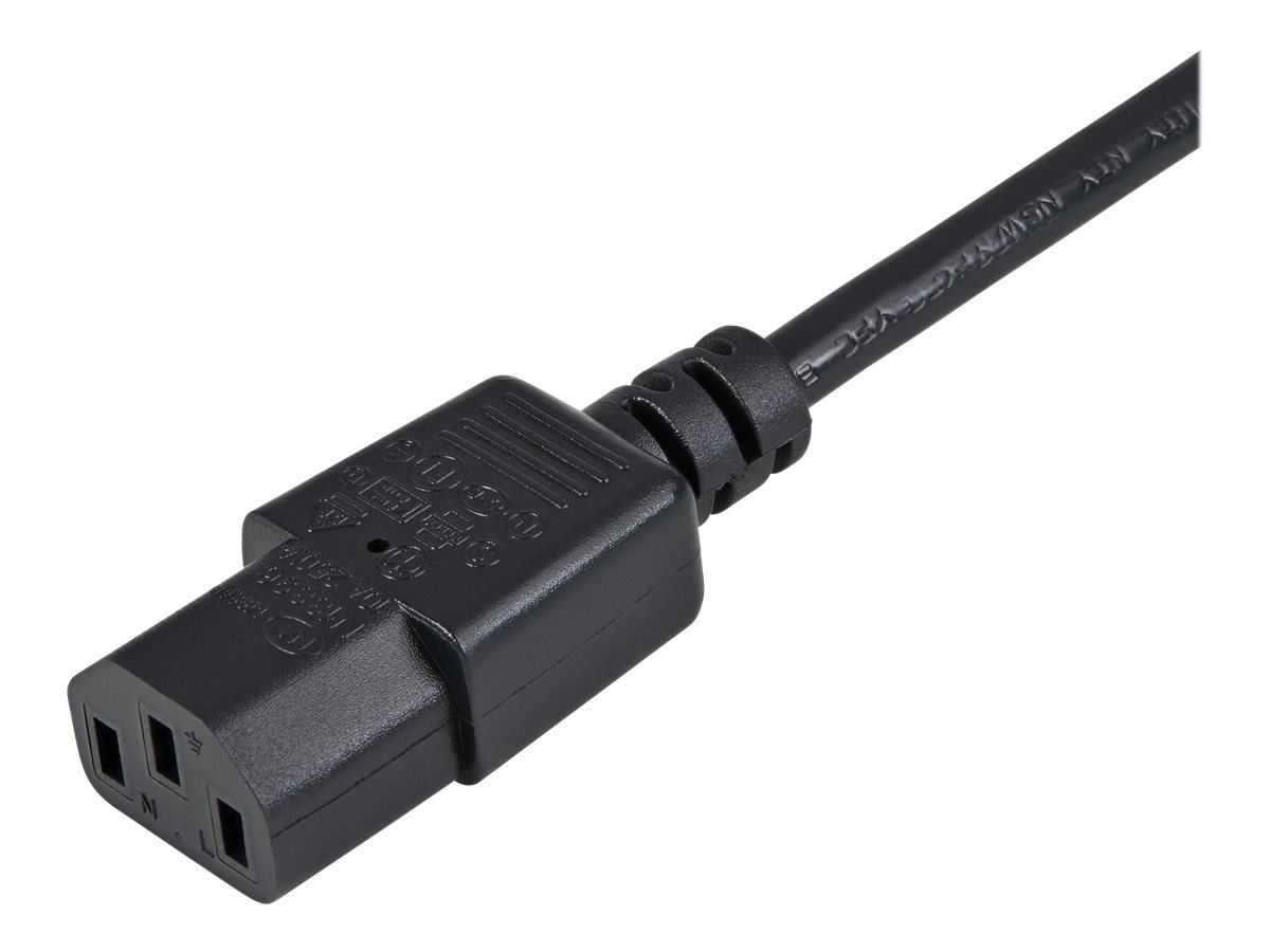 STARTECH.COM 1m Standard Computer Power Cord Extension - C14 to C13