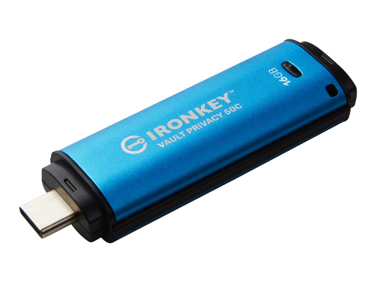 KINGSTON 16GB USB-C IronKey Vault Privacy 50C AES-256 Encrypted FIPS 197