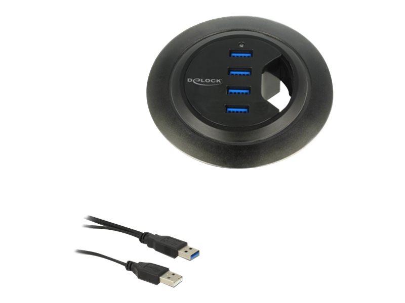 Delock HUB USB 3.0 Tisch-Hub 60 mm 4 x USB 3.0 Ports Delock