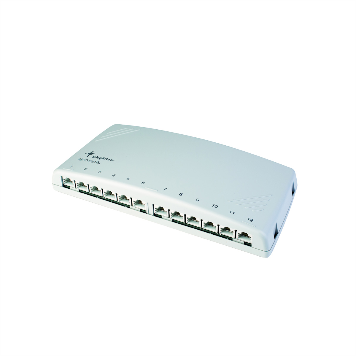 TGTmini Verteiler alpinweiss MPD12-HS K Cat.6A ISO geschirmt