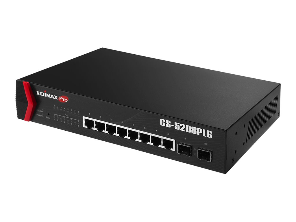 Edimax GS-5208PLG V2 8x GbE POE+ 2xSFP Web-Smart Switch Edimax GS-5208PLG V2 8x GbE POE+ 2xSFP Web-Smart Switch