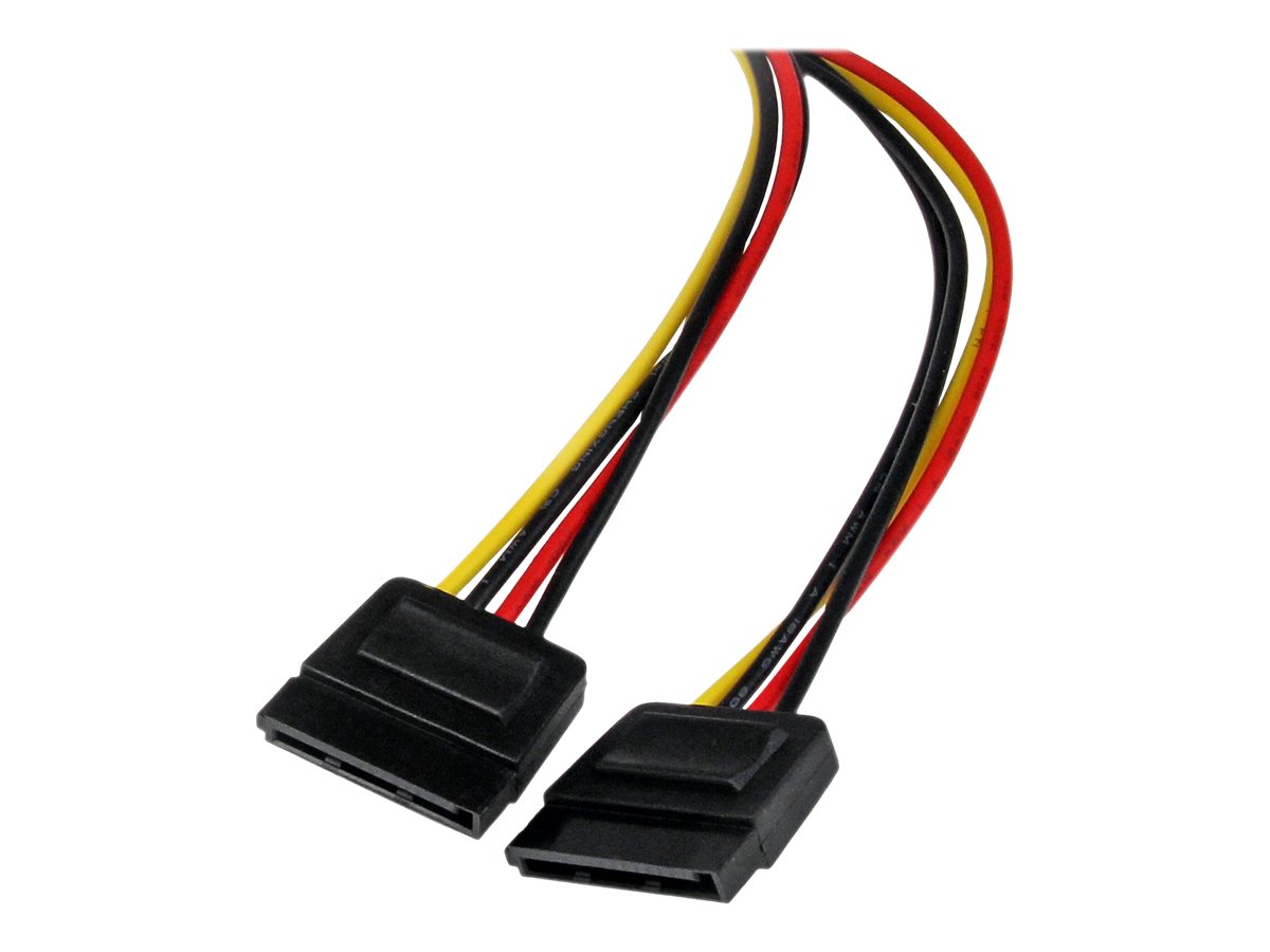 StarTech.com SATA Y-Stromkabel - Splitter Power Y-Kabel mit 2 x SATA intern 1 x Molex (Stecker) 2 x SATA Power (15 pin) Buchse 30cm - Netzteil