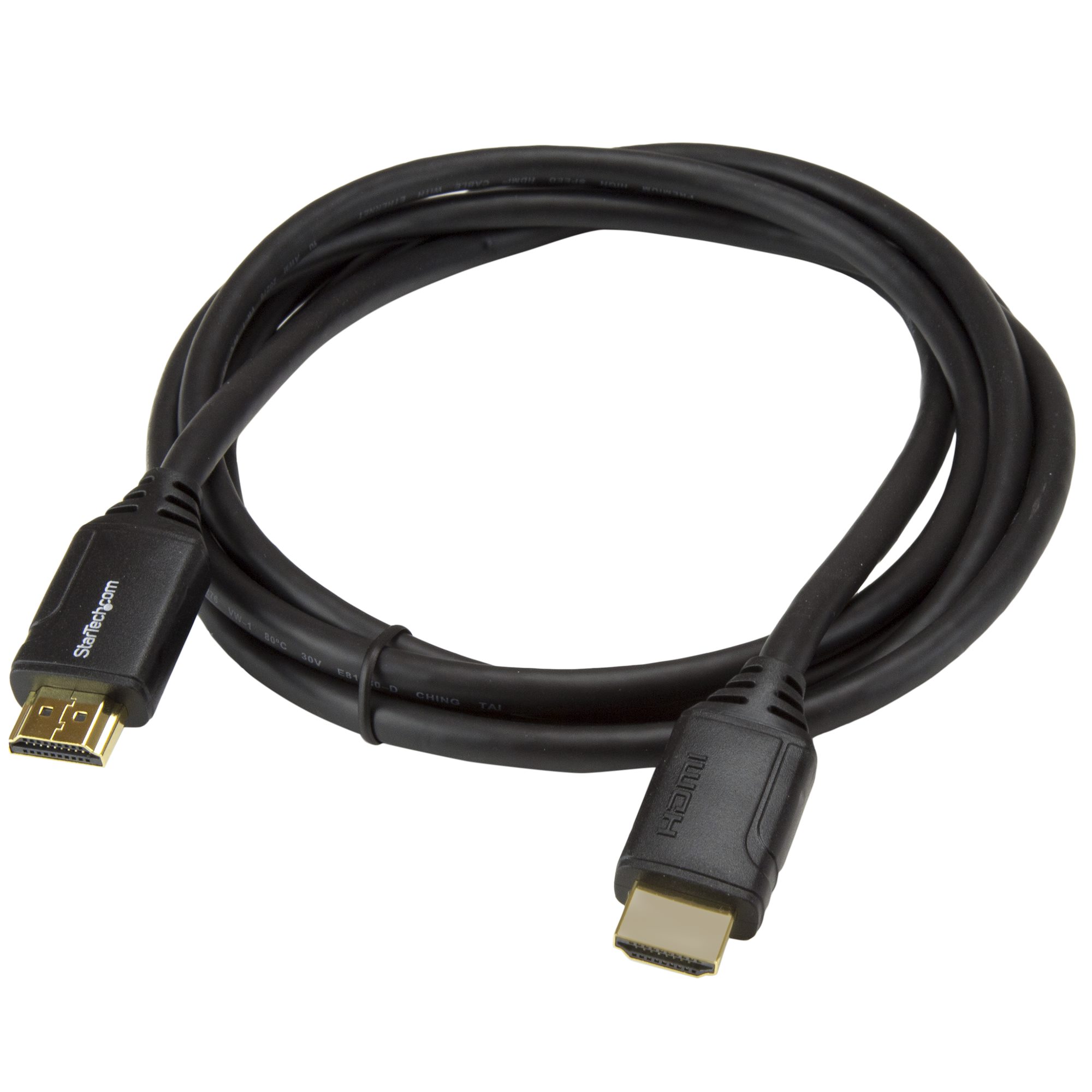 STARTECHCOM 2m 6 ft Premium High Speed HDMI Cable with Ethernet 4K 60Hz Premium Certified HDMI Cable HDMI 20 30AWG