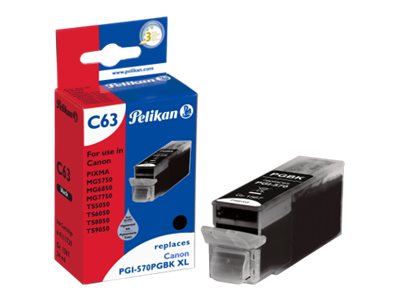 Pelikan 63 - 24 ml - Schwarz - kompatibel - Tintenpatrone (Alternative zu: Canon PGI-570PGBKXL) Pelikan 63 - 24 ml - Schwarz - kompatibel - Tintenpatrone (Alternative zu: Canon PGI-570PGBKXL)