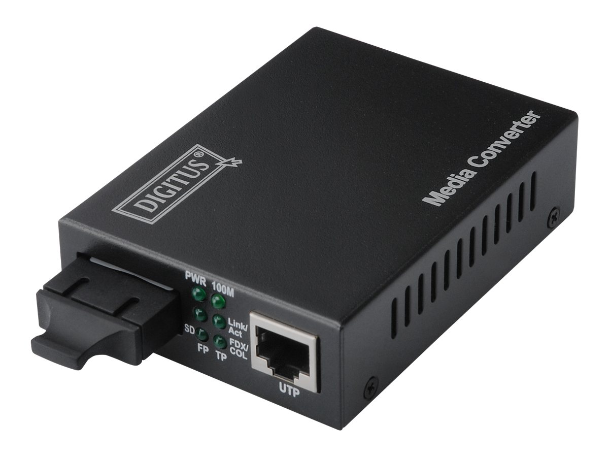 DIGITUS FE Medienkonverter SM SC Stecker 1310nm bis 20km