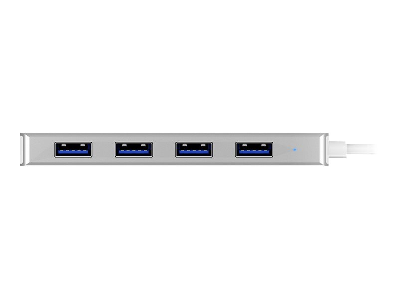ICY BOX IB-HUB1425-C3 USB 3.0 Type-C HUB mit 4x USB 3.0 Type-A integriertes USB Kabel