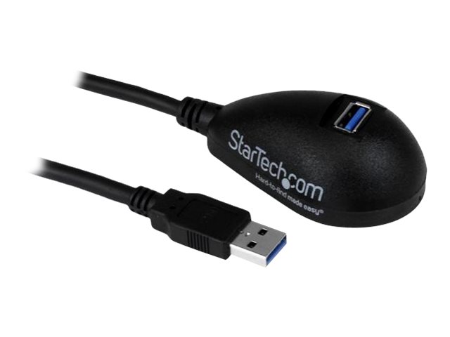 STARTECH.COM 5 ft Black Desktop SuperSpeed USB 3.0 Extension Cable - A to A M/F