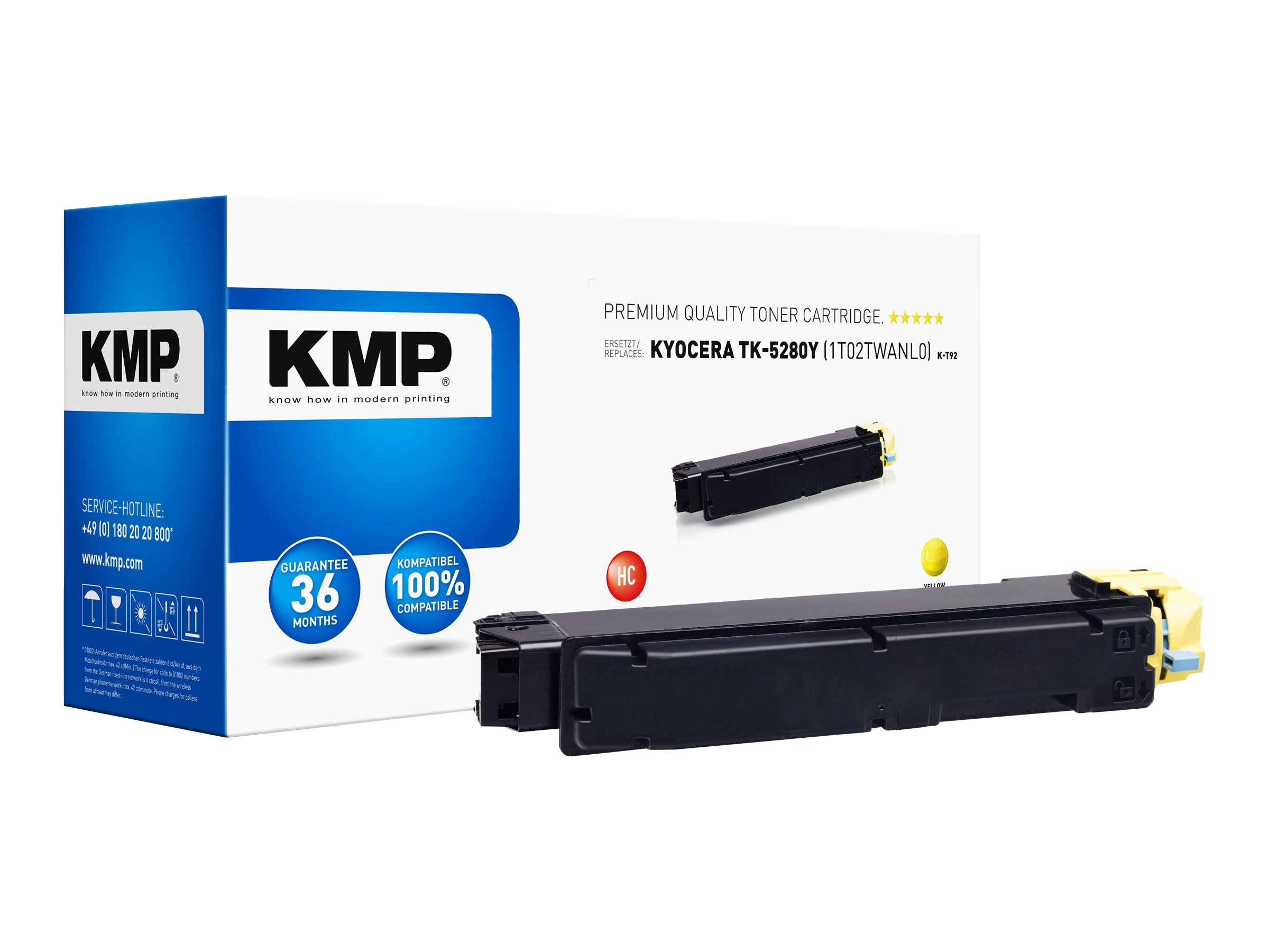 KMP K-T92 gelb Toner kompatibel zu KYOCERA TK-5280Y KMP K-T92 gelb Toner kompatibel zu KYOCERA TK-5280Y