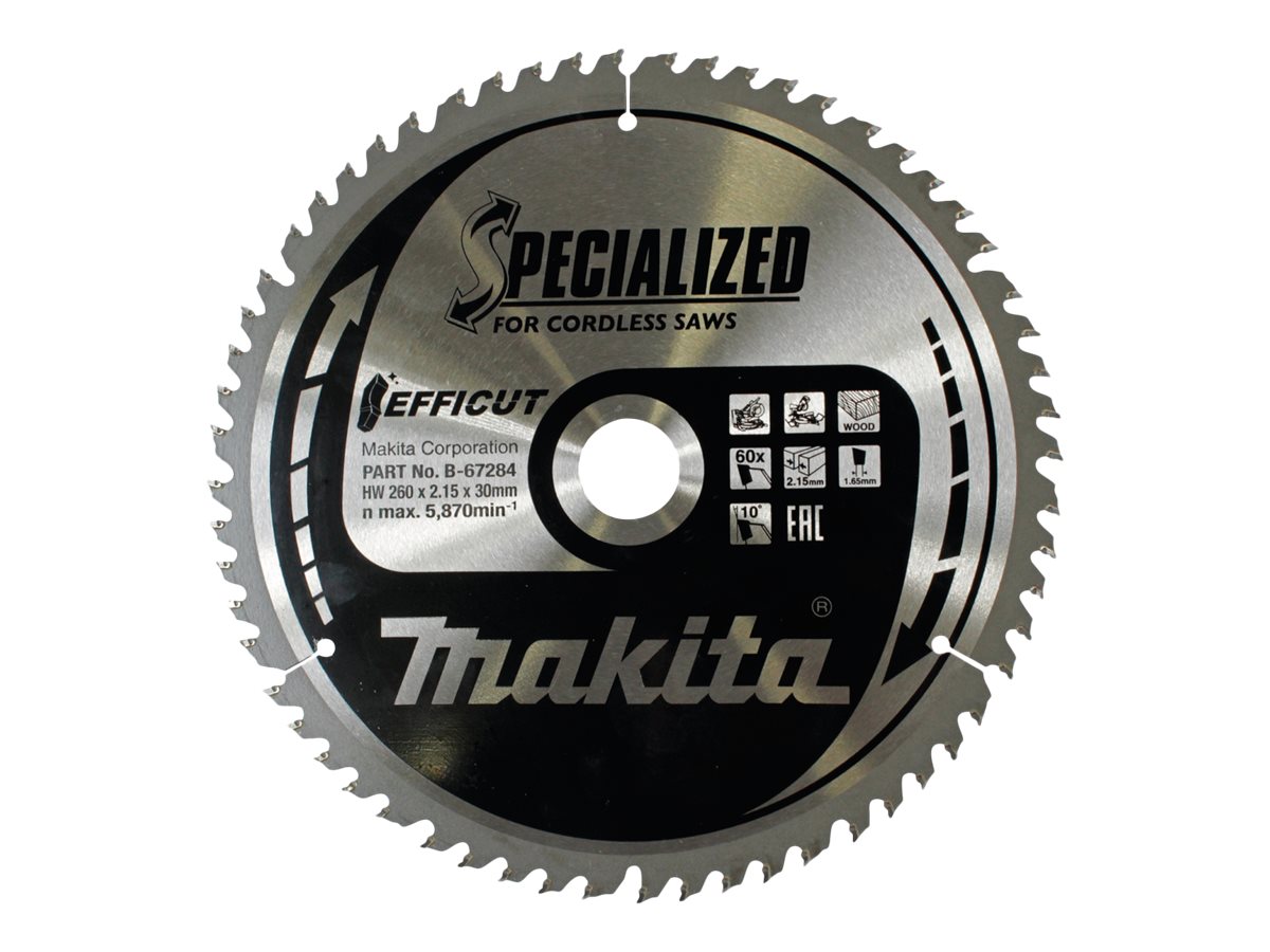 makita B-67284 EFFICUT Kreissaegeblatt 260,0 mm, 60 Zaehne makita B-67284 EFFICUT Kreissaegeblatt 260,0 mm, 60 Zaehne