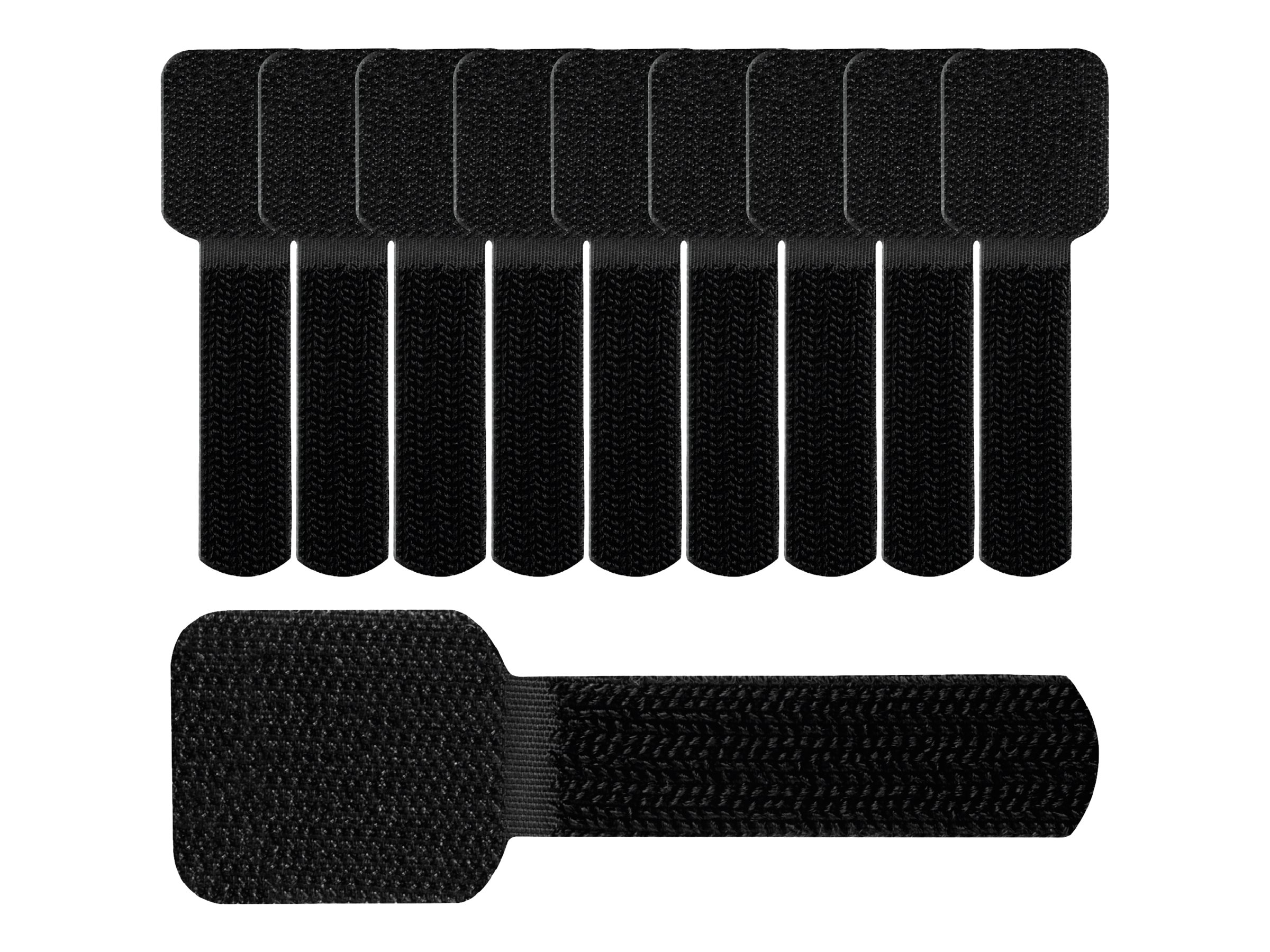 50 LABEL THE CABLE Klettkabelbinder WALL STRAPS PRO schwarz