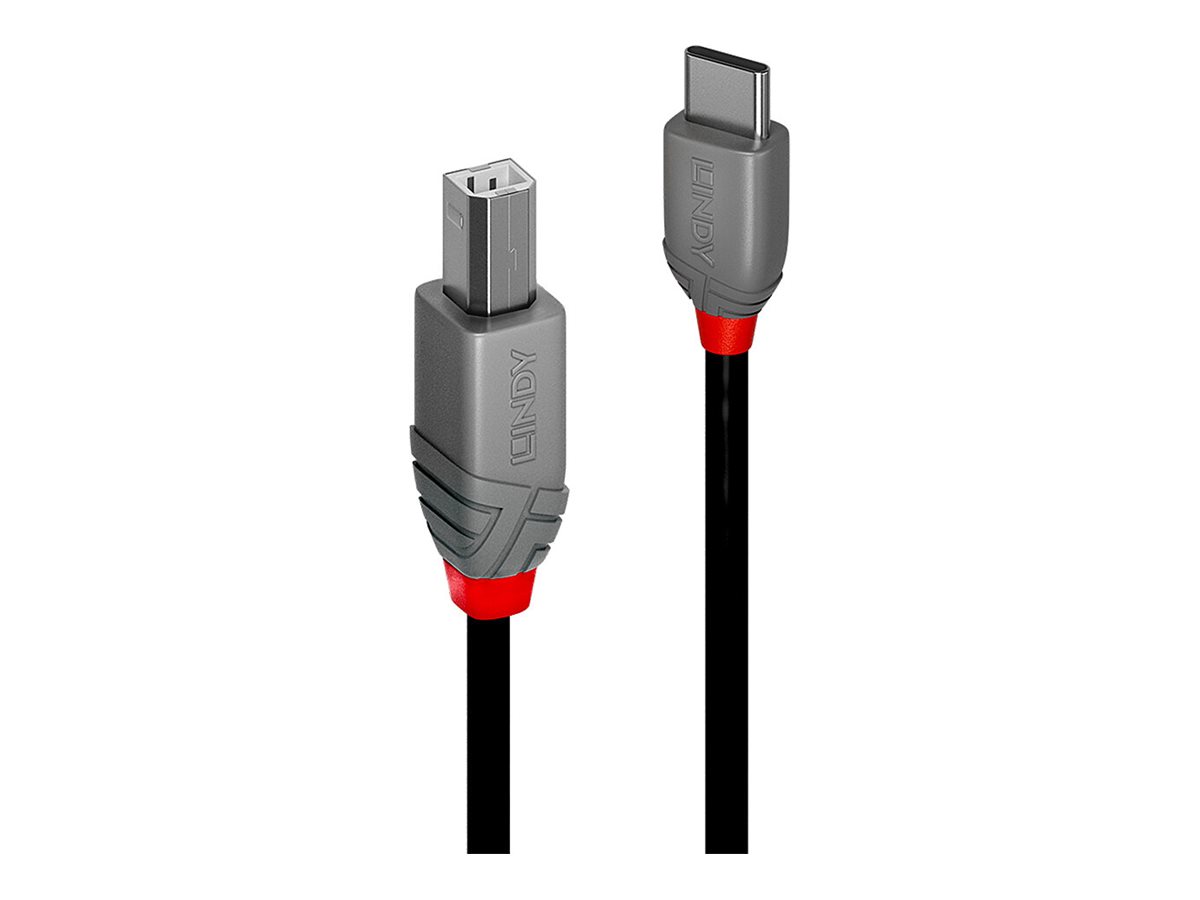 LINDY 3m USB 2.0 Typ C an B Kabel Anthra Line LINDY 3m USB 2.0 Typ C an B Kabel Anthra Line