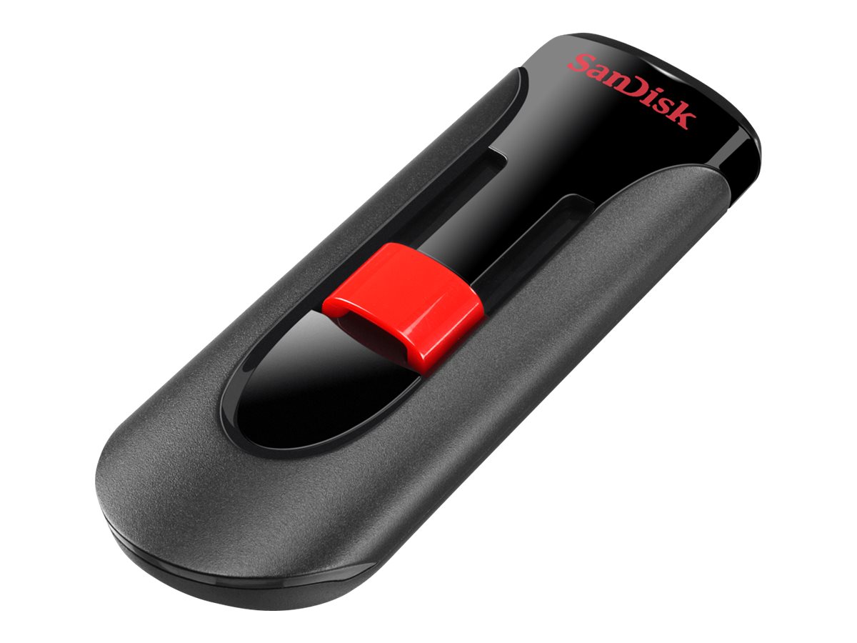 SanDisk USB-Stick Cruzer Glide schwarz, rot 128 GB