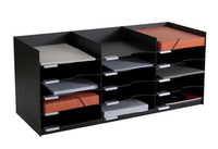 PAPERFLOW Sortierstation schwarz mit 15 Faecher PAPERFLOW Sortierstation schwarz mit 15 Faecher