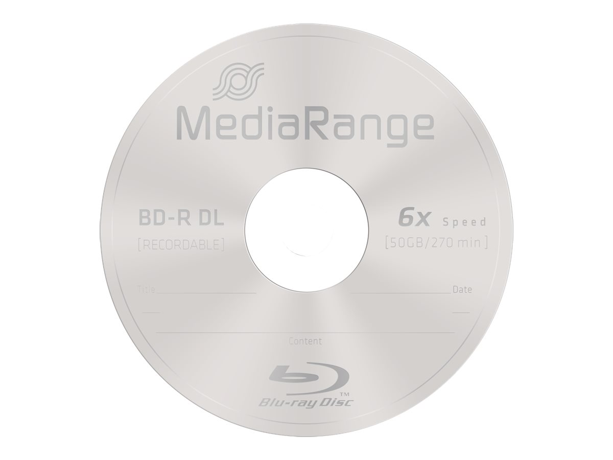 MEDIARANGE BDR DL 50GB 6x10 CB WORM