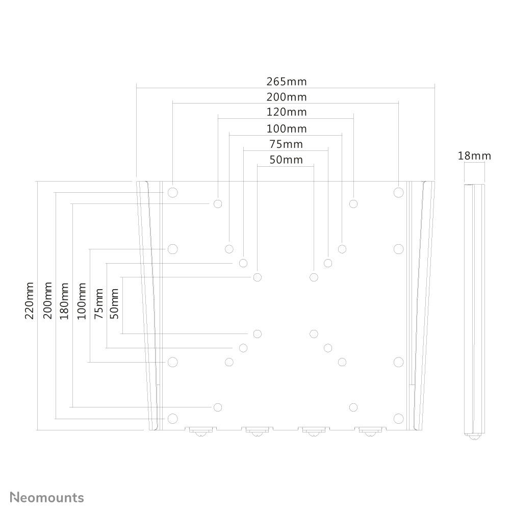 NEOMOUNTS FPMA-W110BLACK NEOMOUNTS Flat Screen Wall Mount