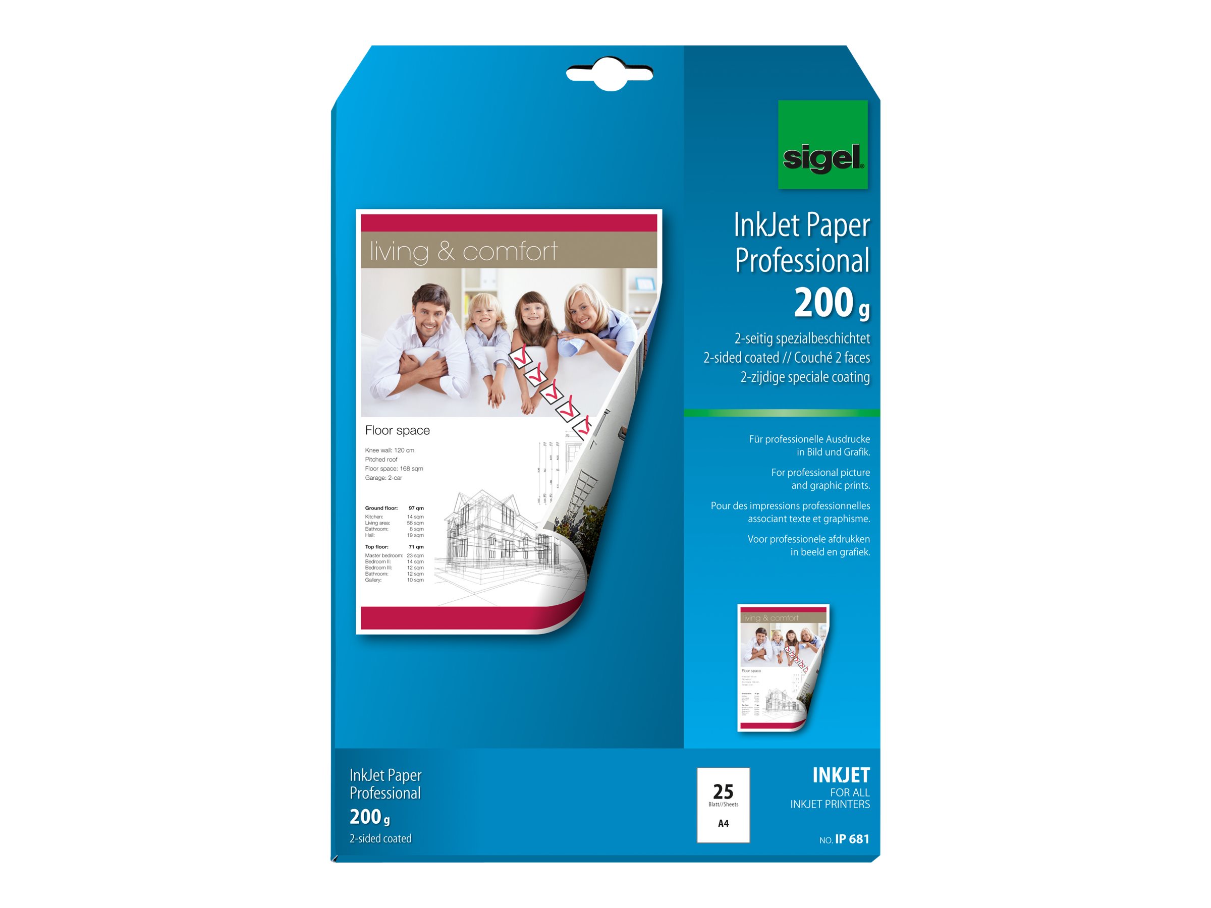 SIGEL Fotopapier IP681 DIN A4 matt 200 g/qm 25 Blatt SIGEL Fotopapier IP681 DIN A4 matt 200 g/qm 25 Blatt
