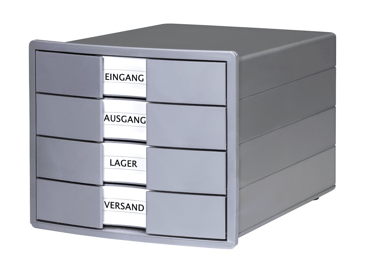 HAN Schubladenbox KARMA grau 10128-18, DIN C4 mit 4 Schubladen HAN Schubladenbox KARMA grau 10128-18, DIN C4 mit 4 Schubladen
