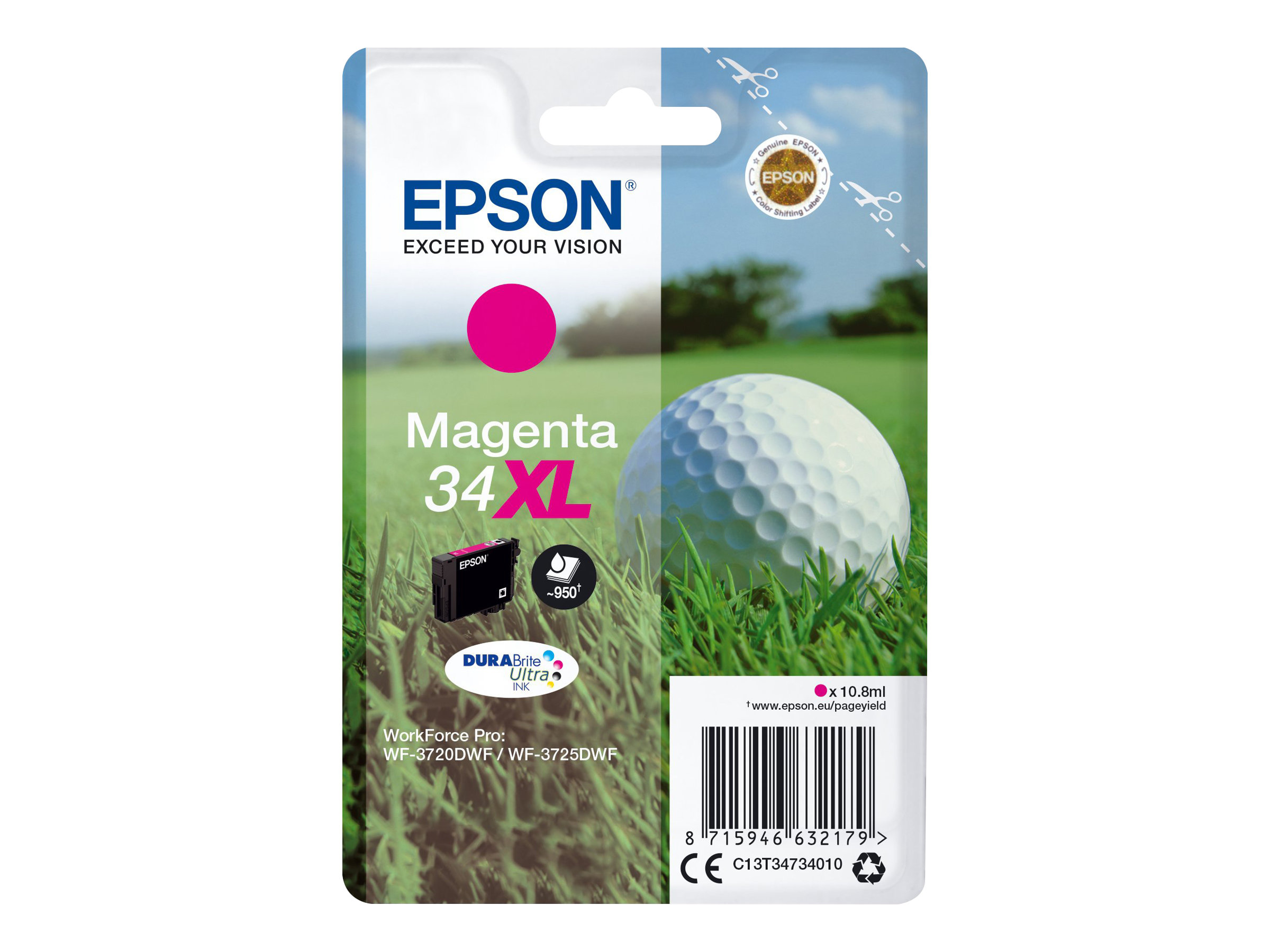 C13T34734010 EPSON WF Tinte magenta HC C13T34734010 EPSON WF Tinte magenta HC