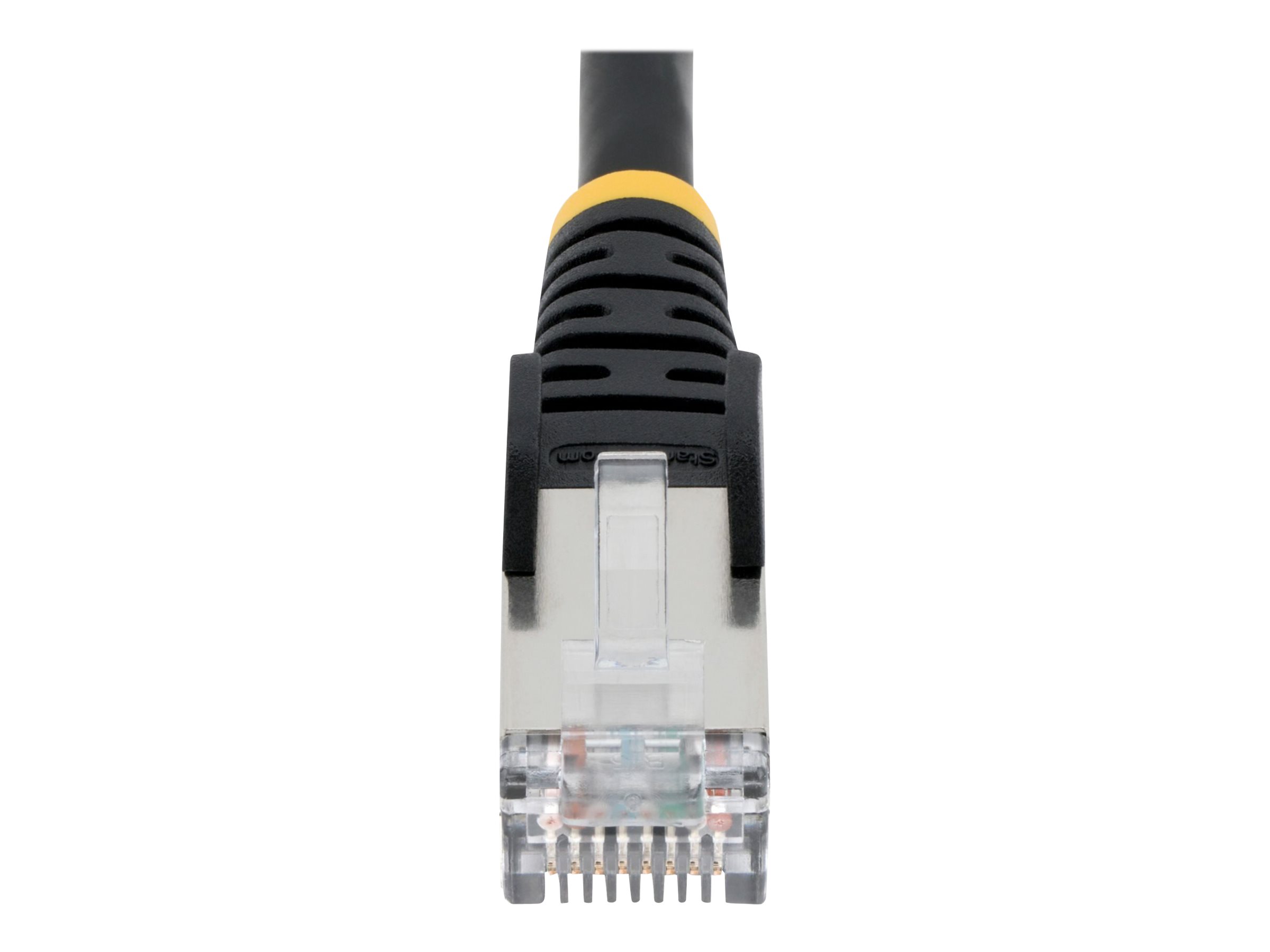 STARTECH.COM 1.5m CAT6a Ethernet Cable Black Low Smoke Zero Halogen LSZH 10GbE 100W PoE S/FTP Snagless RJ-45 Network Patch Cord