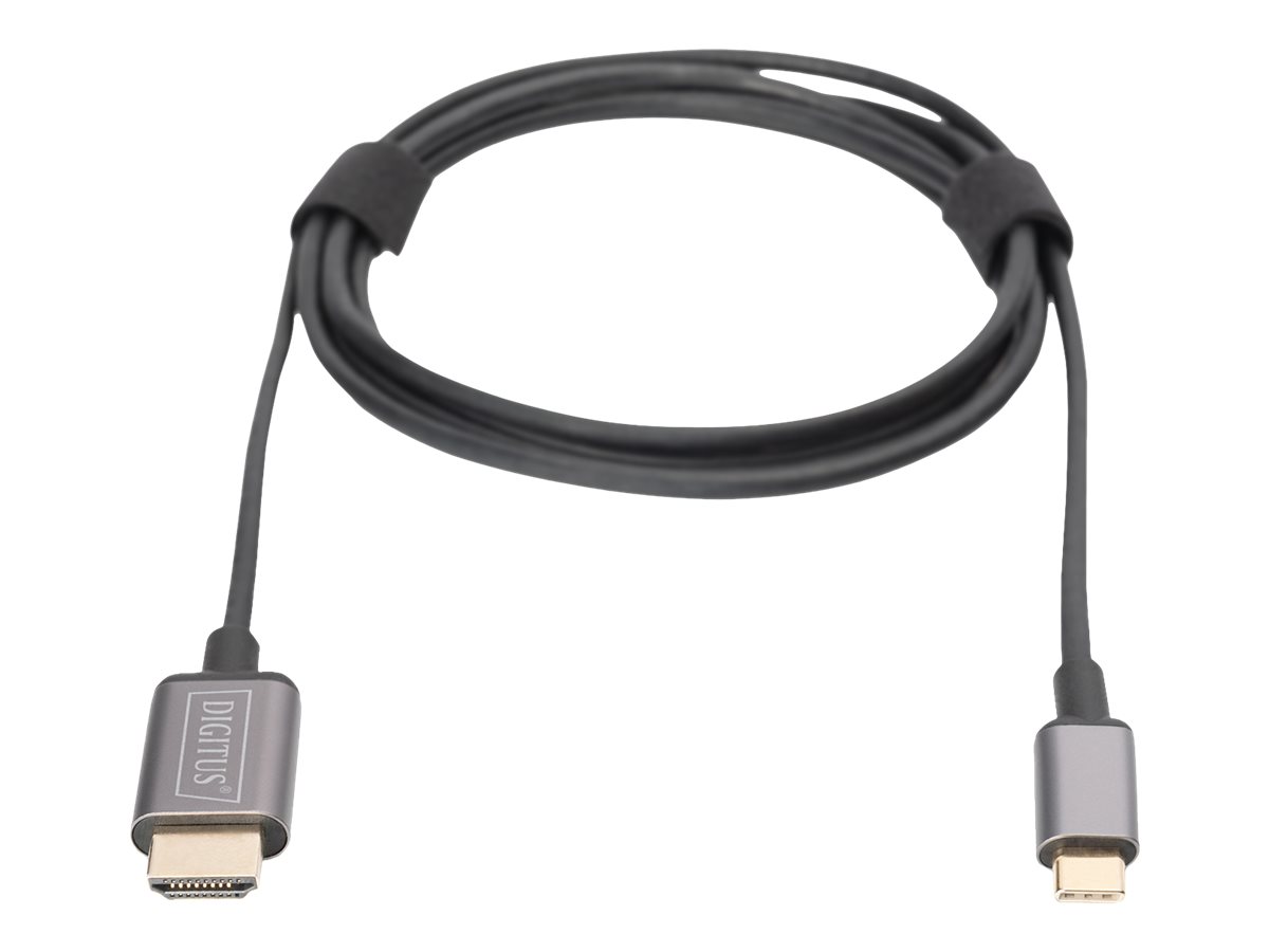 DIGITUS USB-C - HDMI Adapter, 1,8 m 4K/30Hz, schwarz, 1,8 m