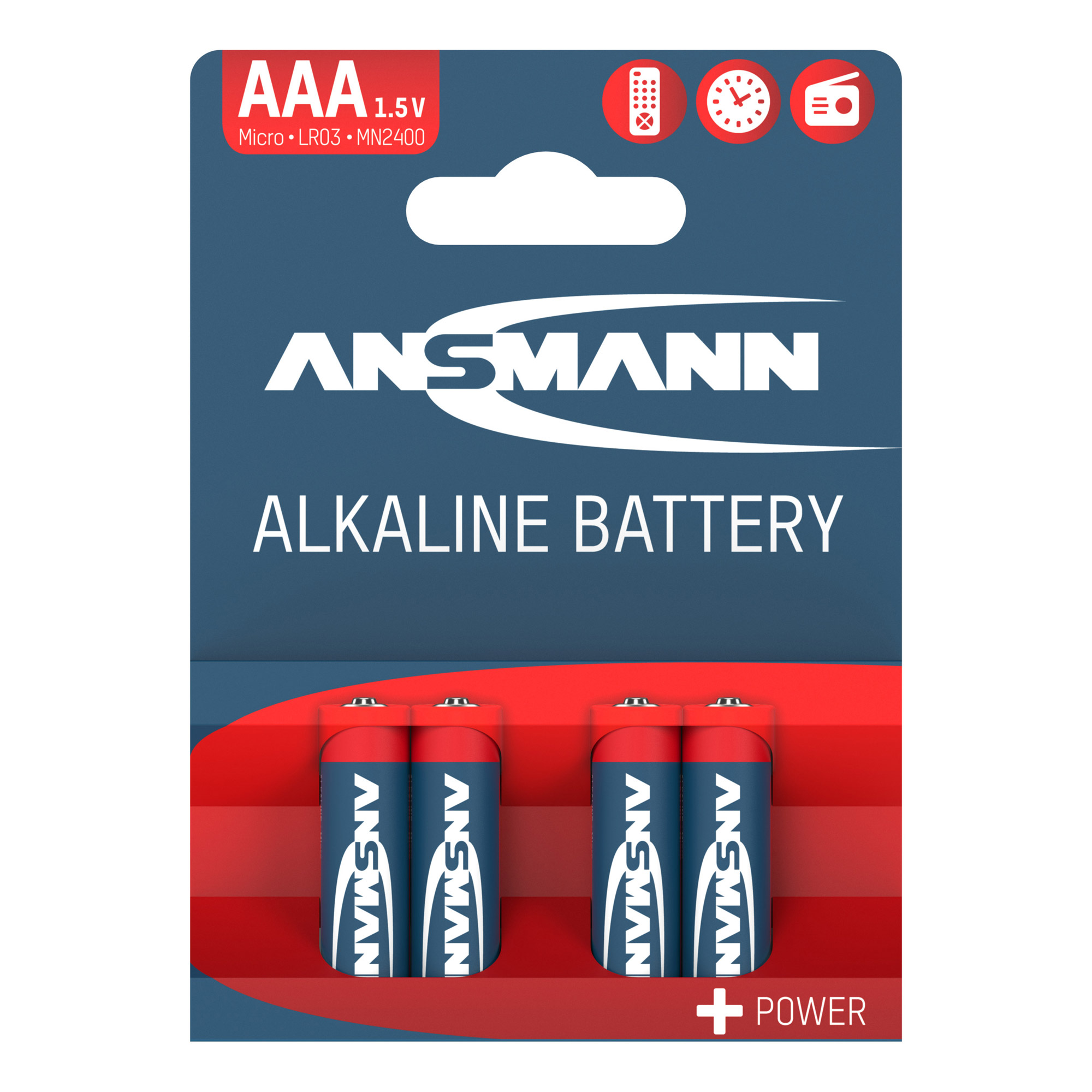 4 ANSMANN Batterien Red Alkaline Micro AAA 1,5 V