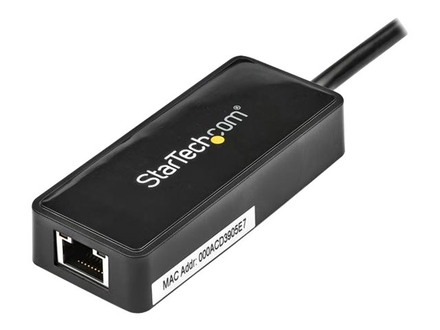 StarTech.com USB 3.0 SuperSpeed auf Gigabit Ethernet Lan Adapter mit USB Port - 10/100/1000 RJ45 NIC Netzwerkadapter - St/Bu - Schwarz - Netzwerkadapter - USB 3.0 - Gigabit Ethernet