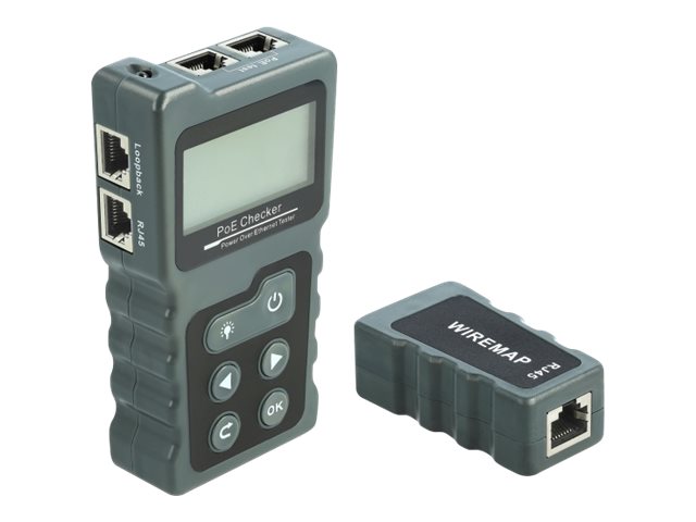 Delock LCD Kabeltester RJ45 PoE DC