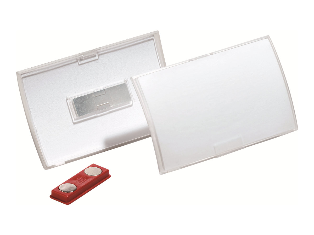 10 DURABLE Click Fold Namensschilder mit Magnet 9,0 x 5,4 cm