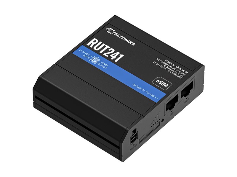 TELTONIKA NETWORKS RUT241 eSIM 4G/LTE/3G/2G EMEA Router