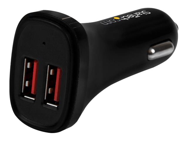 STARTECH.COM Dual-Port USB Car Charger - 24W/4.8A - Black