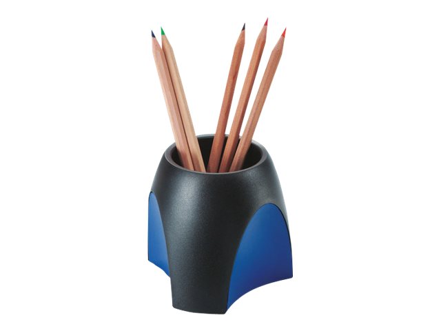 HAN Stiftehalter Delta schwarz/blau Polystyrol 6,5 x 4,9 x 8,8 cm HAN Stiftehalter Delta schwarz/blau Polystyrol 6,5 x 4,9 x 8,8 cm