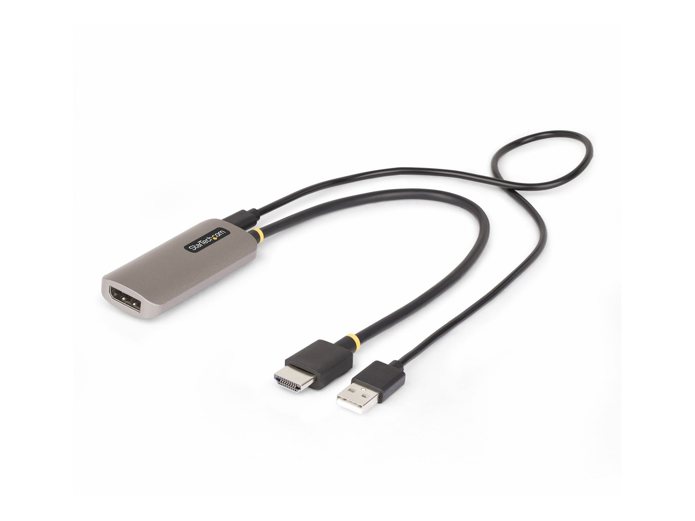 STARTECHCOM 30cm HDMI auf DisplayPort Adapterkabel 8K 60Hz Aktives HDMI 21 zu DP 14 Adapter USB Betrieben HDMI zu DP