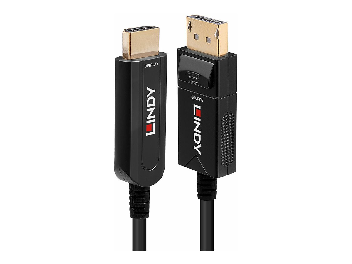 LINDY 30m Fibre Optic Hybrid DisplayPort 1.2 an HDMI 18G Kabel