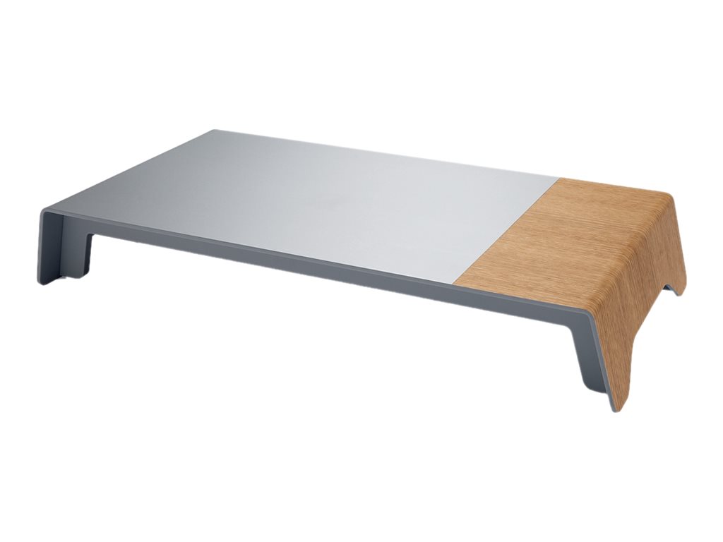 SIGEL Monitorstaender blanko Smartstyle silber/holzfarben