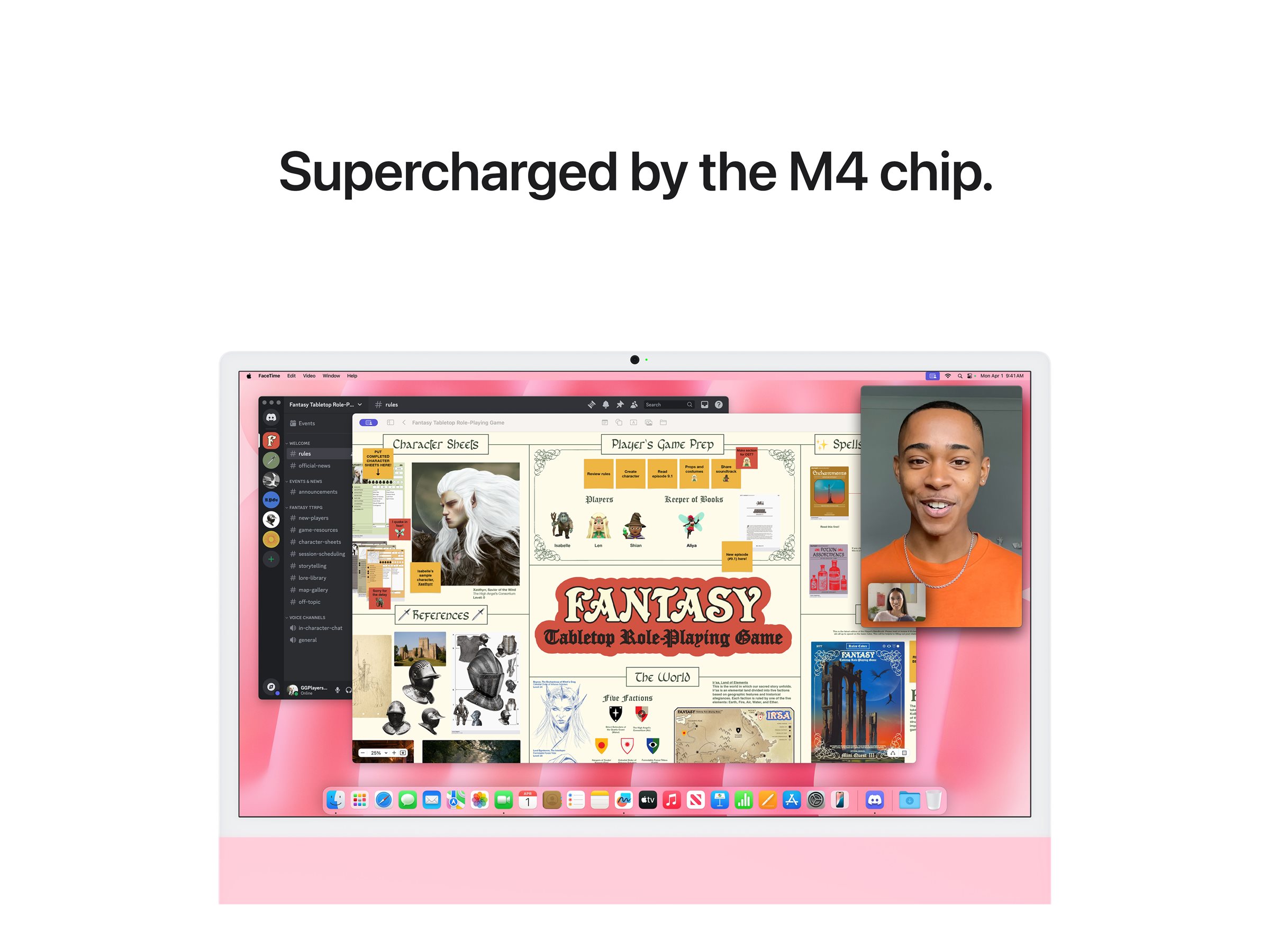 APPLE 24inch iMac with Retina 4.5K display Apple M4 chip with 10core CPU and 10core GPU 16GB 256GB SSD Pink