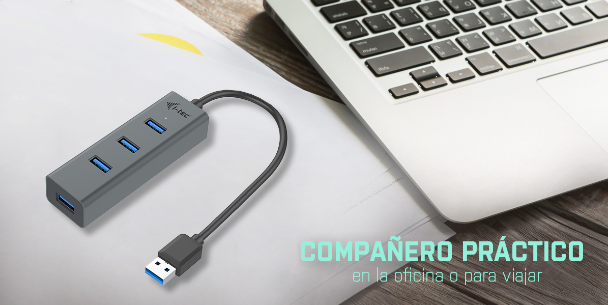 ITEC USB 30 Metal HUB 4 port ohne Netzteil ideal fuer Notebook Ultrabook Tablet PC Unterstuetzt Win und Mac OS