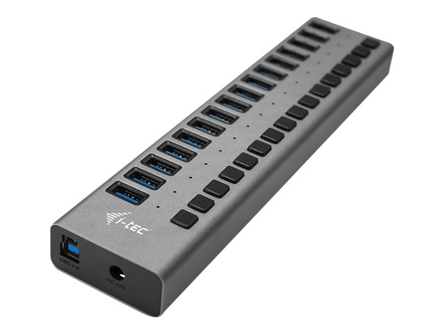 I-TEC USB 3.0 Charging HUB 16port port mit externem Netzadapter 90W 16x USB Ladeport fuer Tablets Notebooks Ultrabooks PC