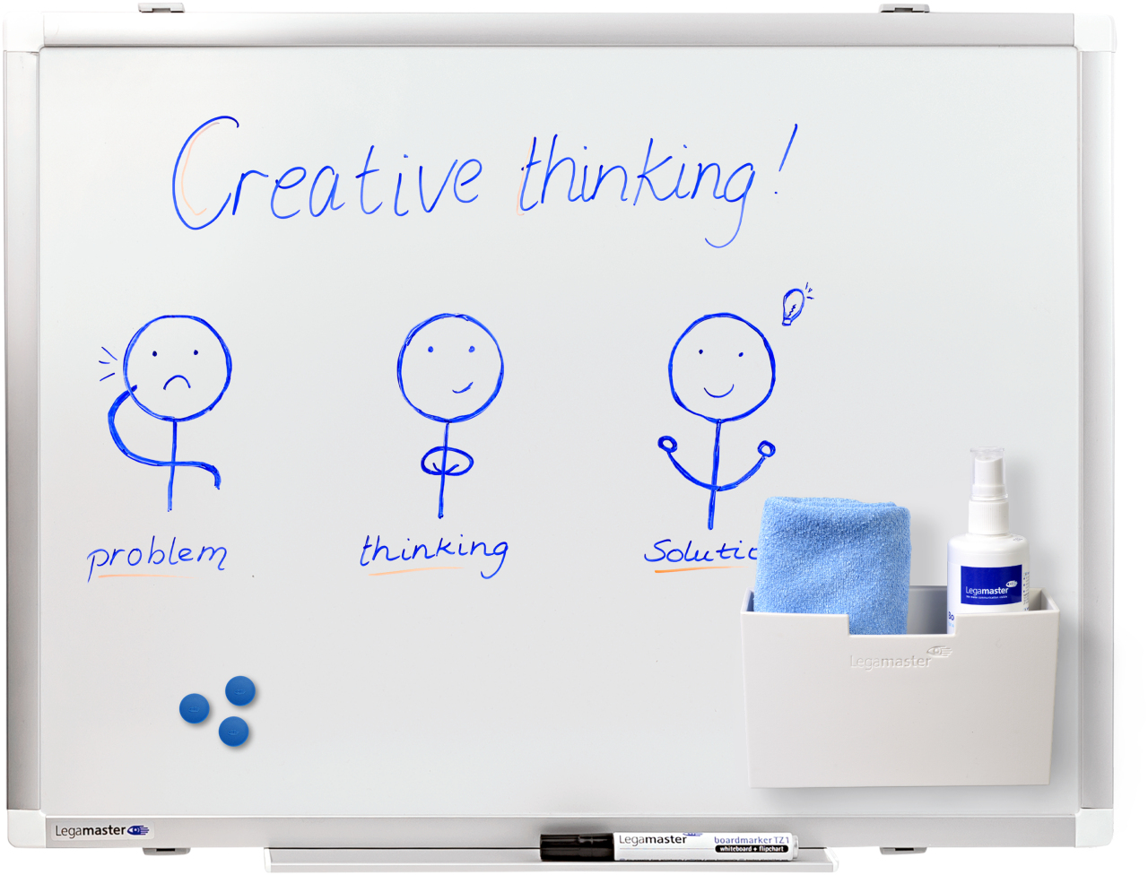 AKTION Legamaster Whiteboard PREMIUM PLUS 60,0 x 45,0 cm weiss emaillierter Stahl GRATIS 4 Boardmarker TZ 100 farbsortiert