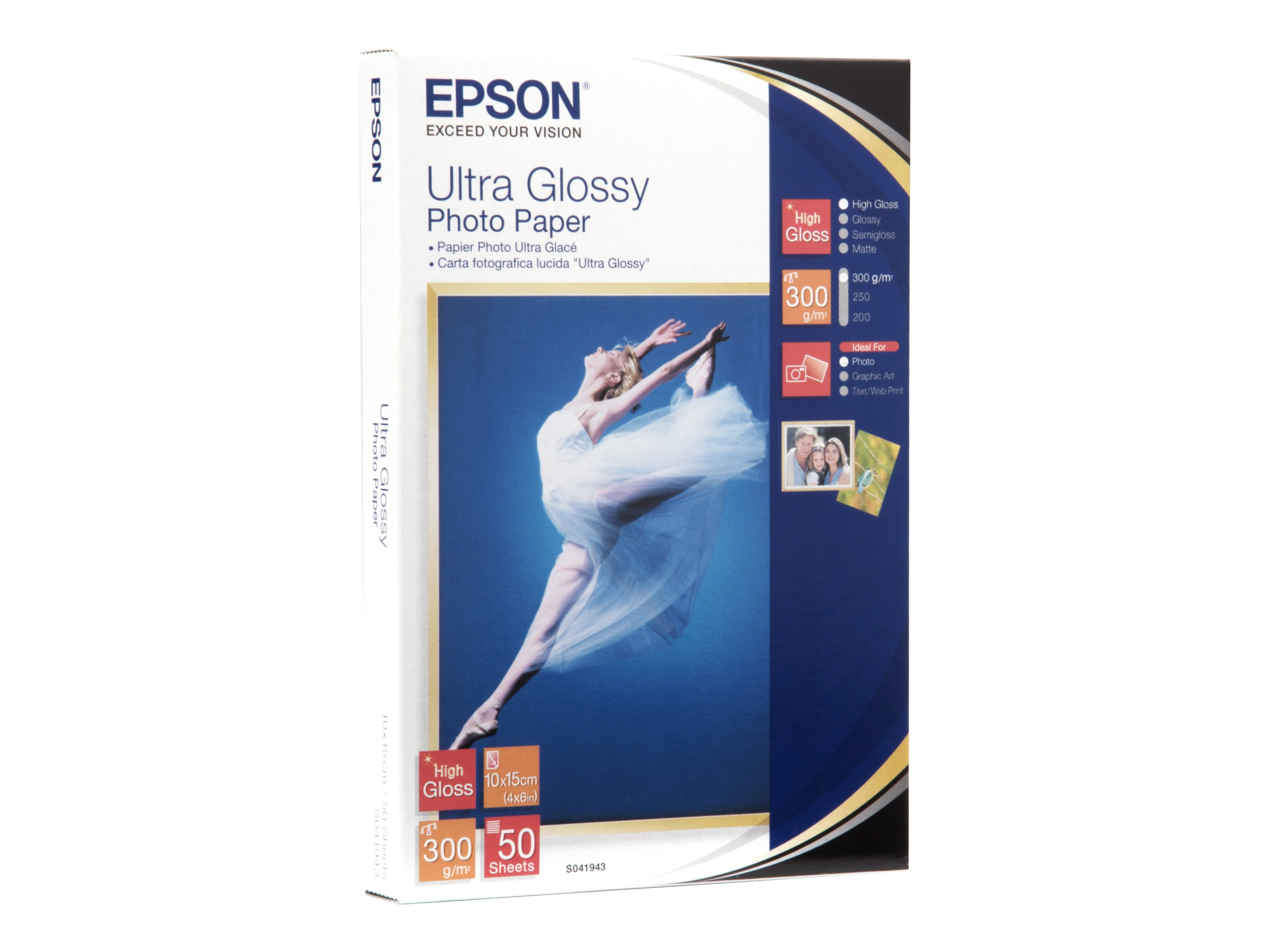 EPSON Fotopapier S041943 10,0 x 15,0 cm hochglÃ¤nzend 300 g/qm 50 Blatt